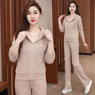 动女新款早春时尚穿搭气质连帽卫衣韩套版洋气显运瘦装87595559两