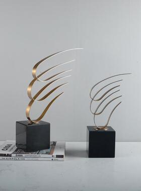 奢代GD-A1309简约轻艺术金属摆件样板房酒店客厅博古内柜现玄关室