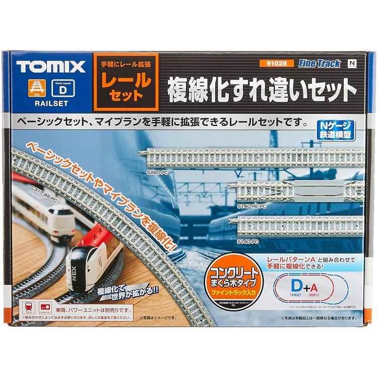 TOMIX 91028 D套装轨道覆线 线化N比例直轨弯轨铁道火车模型沙盘