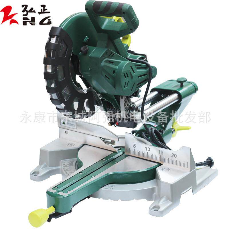 弘93052正业级切307割机12寸拉杆锯铝机工双轨45度角斜切锯H3-051