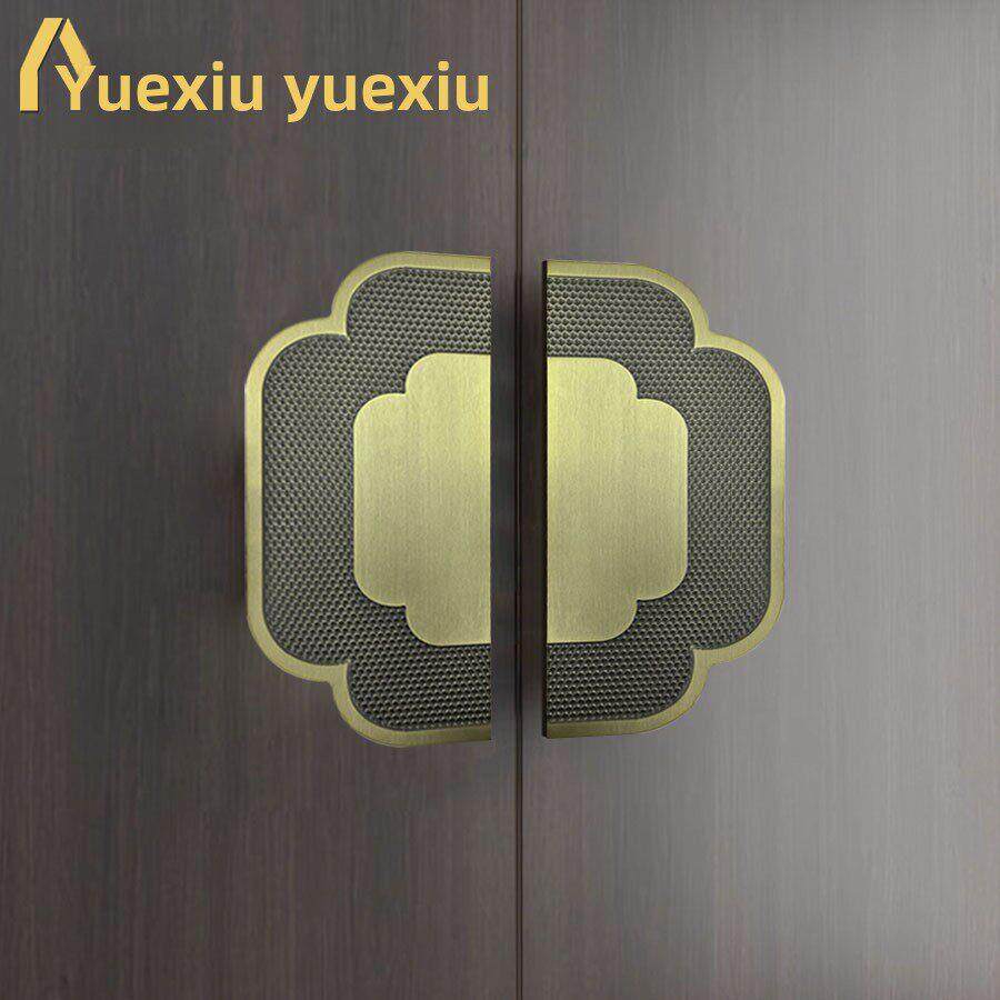 现代拉手新中式彷古铜玻璃门把手包厢木门扶手简约半圆大门拉手