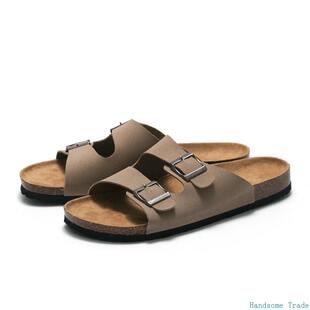 Slippers男软木拖鞋 Cork Fashion Sandals slides Beach Man Mens