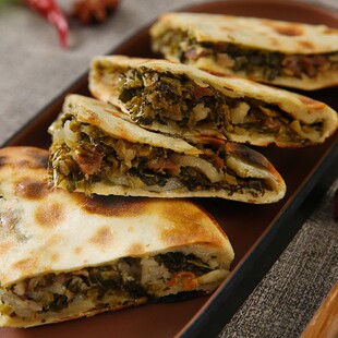 永嘉麦饼温州特产咸菜饼萝卜丝梅菜馅饼半成品烧饼【楠溪江小吃】