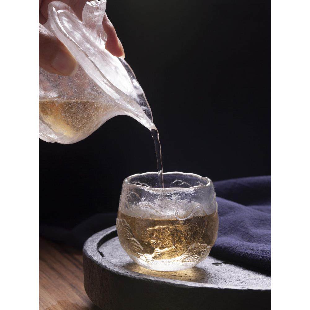 xyt生肖纯手工刻字琉璃品茗杯非玻璃杯单个主人琉璃礼品套装
