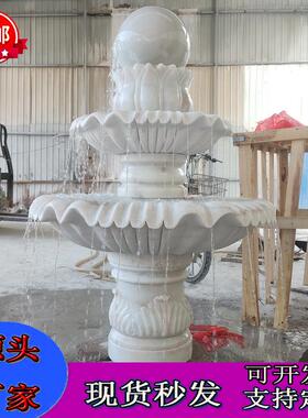 石水雕风sb01水球喷泉景石材流水晚霞红欧式庭园林水钵石盆观院景
