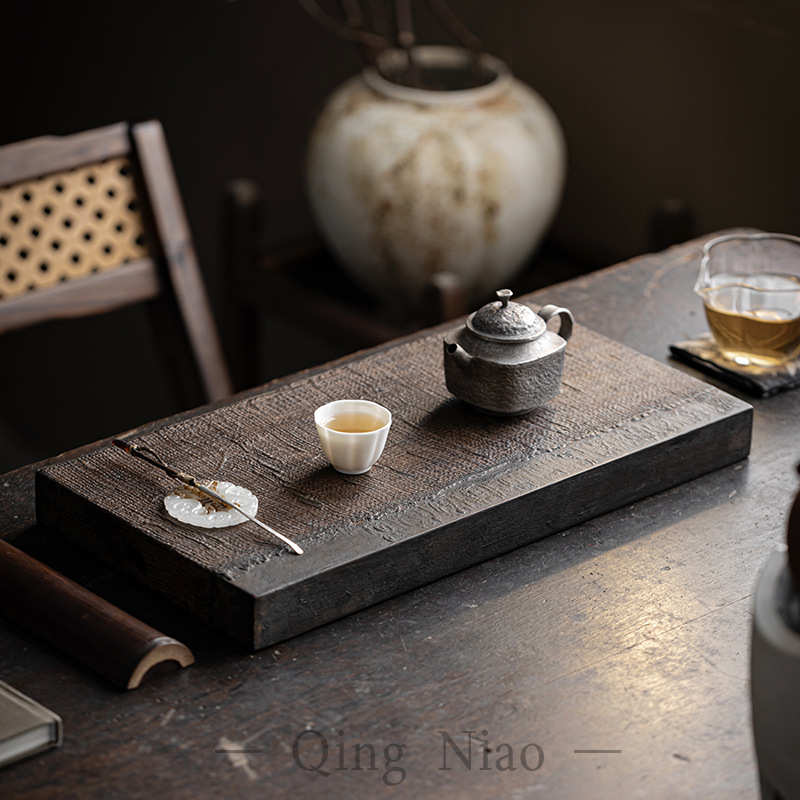 日式禅意茶盘天然实木手工干泡台家用简约大漆茶台茶托盘功夫茶具