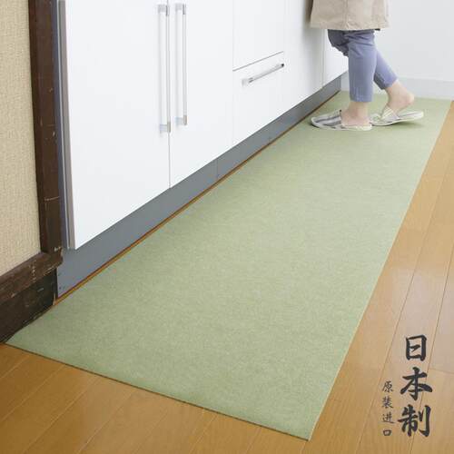 日本进口厨房地垫防滑防油可擦免洗脚垫子家用防水耐脏整铺地毯