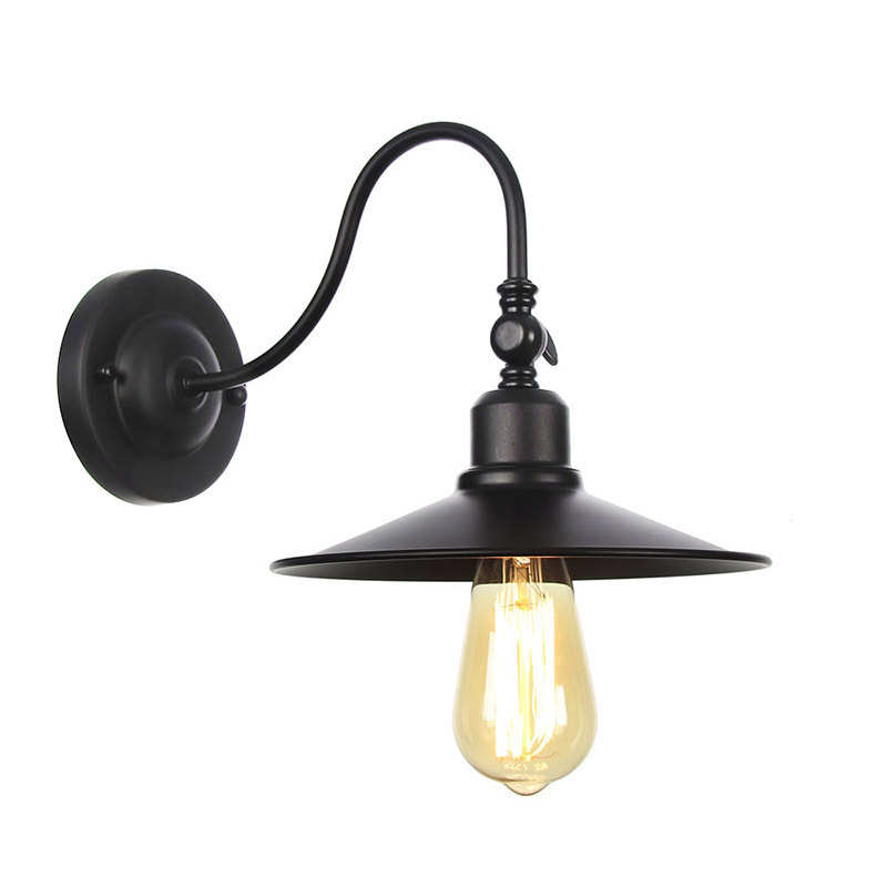 简约个性创意卧室酒店餐厅复古咖啡厅美式乡村loft铁艺壁灯02