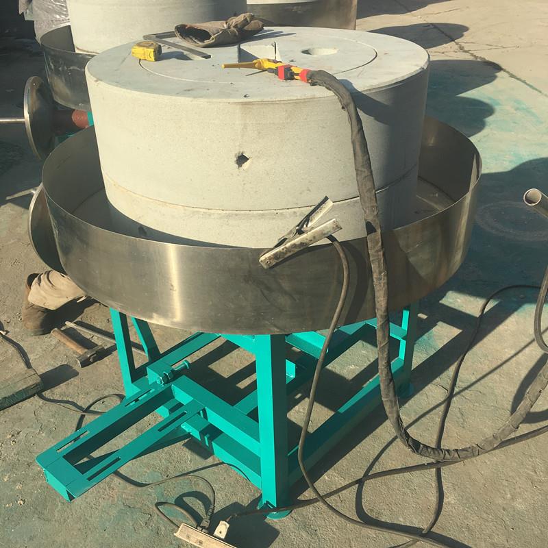 大型电动小麦面粉石磨机80型香油芝麻酱石磨机商用米浆石磨机