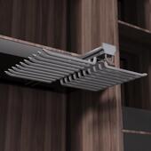 挂阻尼顶装 抽架滑轨抽拉裤 五金配件 架衣柜内置家用多功能伸缩裤 裤