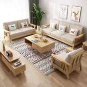 北欧角全实木客沙发现代简约贵妃布艺沙发小户型冬夏两用转沙发16