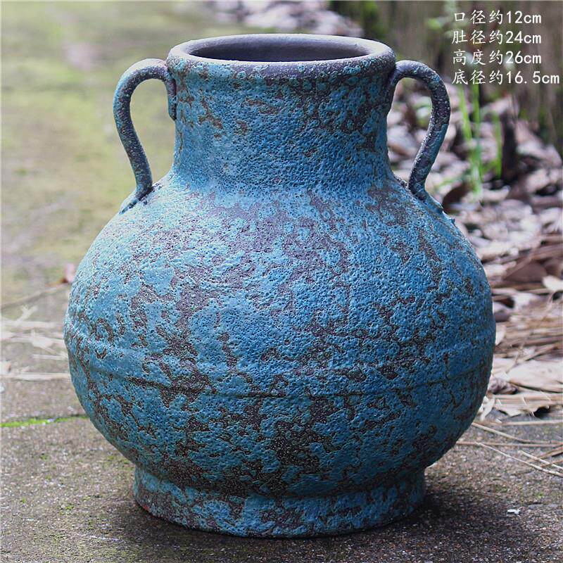 手工花瓶花陶瓷花盆JY公摆件桌干花插水培客器厅书房书架办面侘寂