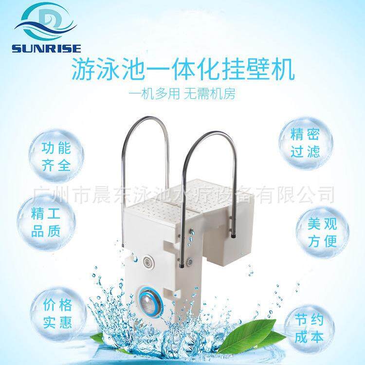 游泳池循环水泵壁挂机过滤器一体化清洁吸污设备泳池挂壁机 8029