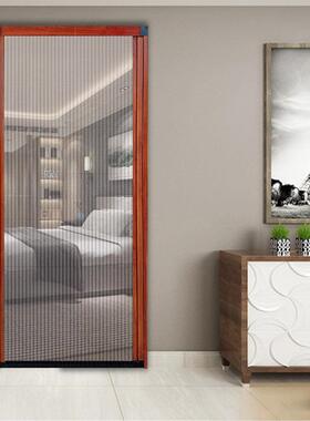 家无轨折叠纱门推拉门可HWA铝拆纱洗合金纱门防蚊虫隐形厂纱门