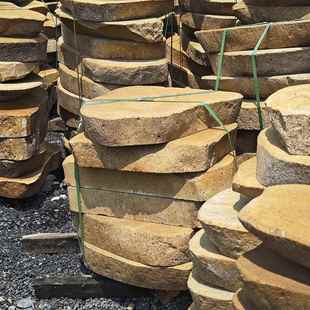 草步坪造景踏步汀石庭院踏脚石板青石板公园路石切QRO片石石铺材