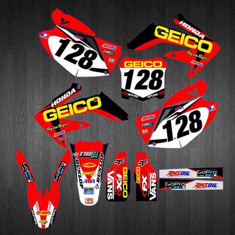 越野摩托贴纸 适用于HONDA本田 04-09 CRF250R 贴膜 车贴 贴花RK
