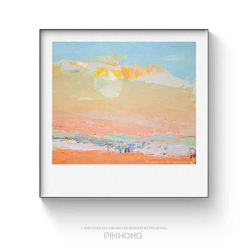 样板间柜酒店边油画布卧室抽象画客厅挂画三联餐厅画装饰画餐软装