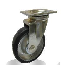 NJNJ-130S-130150于黑色橡S胶带侧刹车精益管轮用汽车工业脚轮
