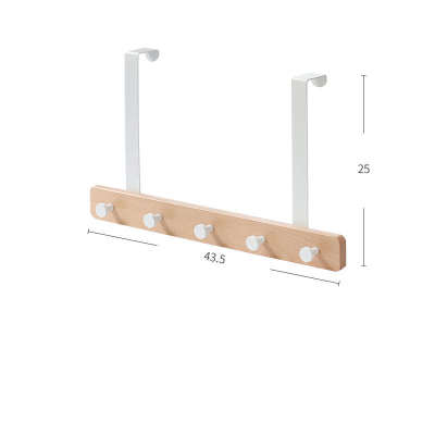 门上免打孔门框门后挂钩挂钩壁挂超薄衣服挂架置物架实木挂衣架