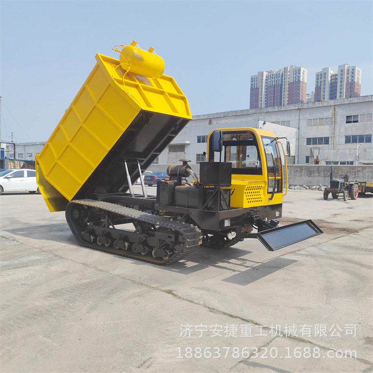 爬山虎履带运输车10吨 底盘扎实承载力大 工程液压自卸翻斗车