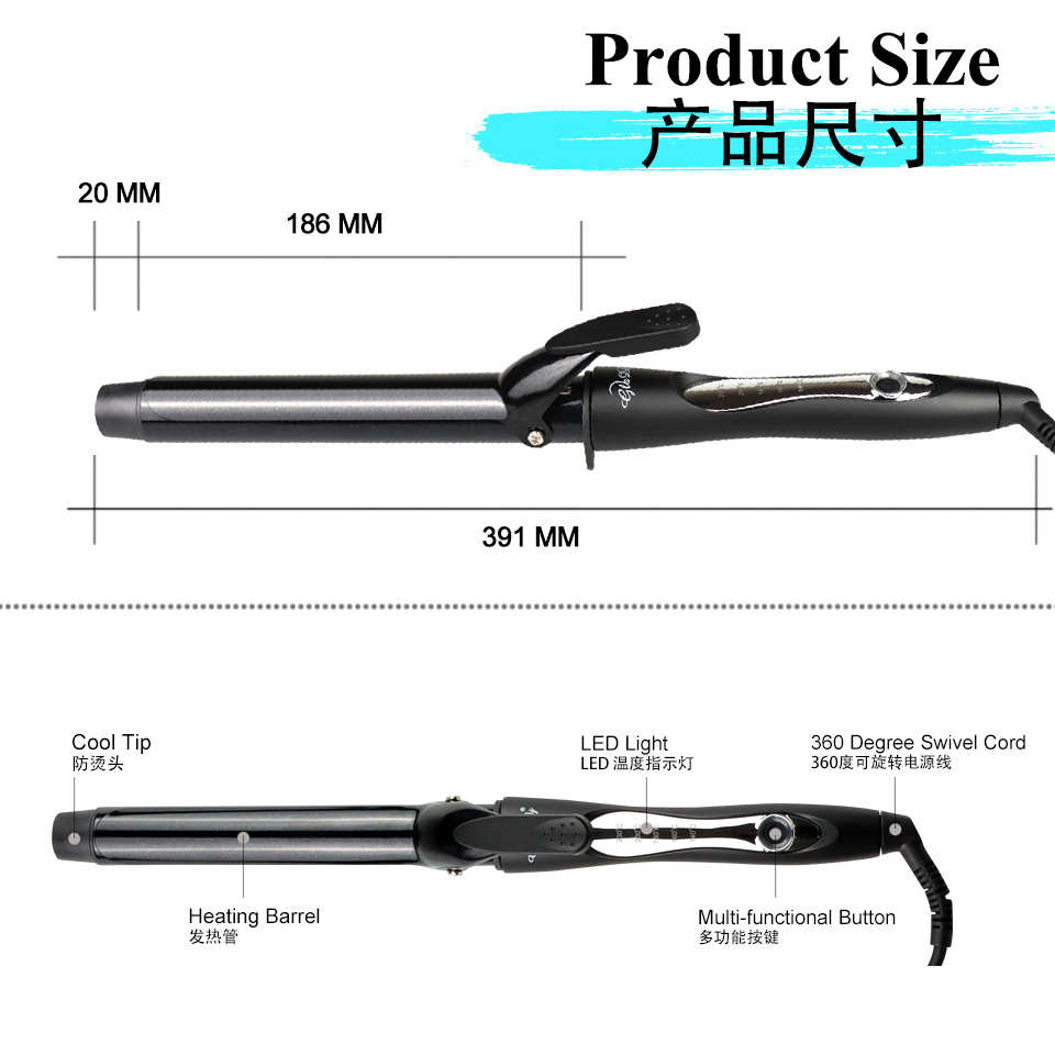 卷发棒40mm不伤发大波浪懒人负离子护发电卷棒家用工厂直销可代发