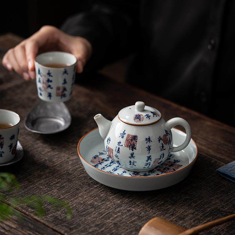 功夫茶具小套装一壶两杯陶瓷家用办公室简易随身泡茶壶茶杯礼盒装