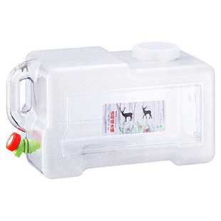 22升户外带龙头方形水桶pc纯净水桶储水桶家用饮水车载露营自驾游
