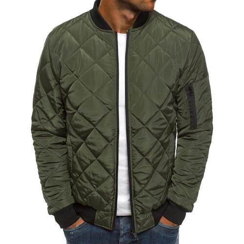 Men's cotton jacket and men's diamond grid sewn cotton