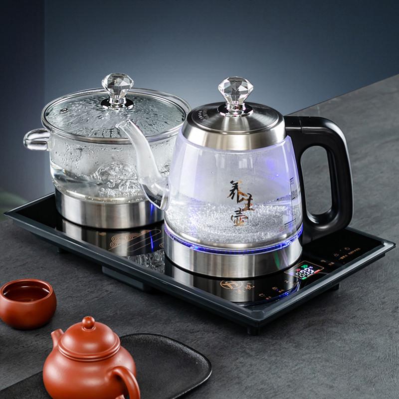 37*23cm电茶炉自动烧水壶底部上水玻璃煮茶茶桌嵌入式泡茶36*22cm
