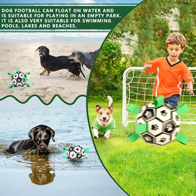 Dog Toys Interactive Pet Football Toys with Grab Tabs Dog Ou