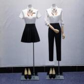 夏季 衬衣美容师工作服女款 ktv酒店服务员收银员工装 前台职业套装