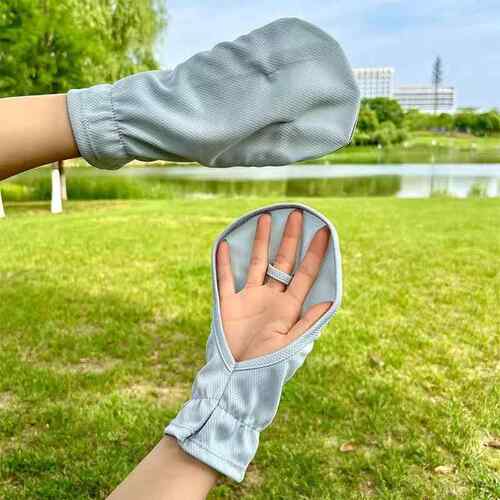 紫外线夏季儿童防晒手套马蹄短款