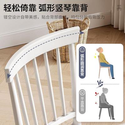 凳子靠背餐椅出租房用餐厅温莎椅塑料椅子家用餐桌凳吃饭可叠放