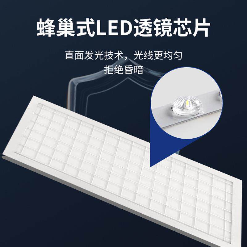 防爆led灯吊顶平板灯600x600嵌入式工业仓库厨房吸顶格栅灯日光灯