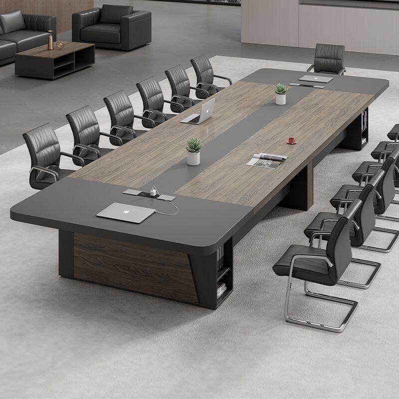办公会议桌长桌简约现代长条桌会议室桌椅组合家具大型员工培训桌