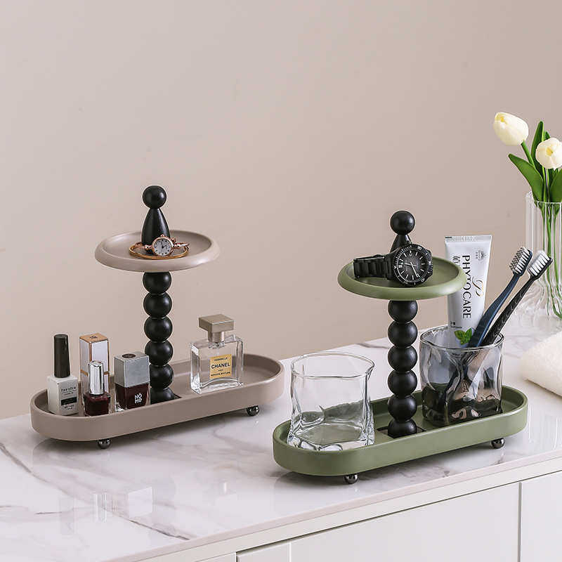 高颜值卧室新中式收纳架客厅桌面轻奢装饰品入户玄关收纳创意摆件,家居饰品,装饰盆,淘宝优惠券,粉丝福利购,淘宝优惠卷