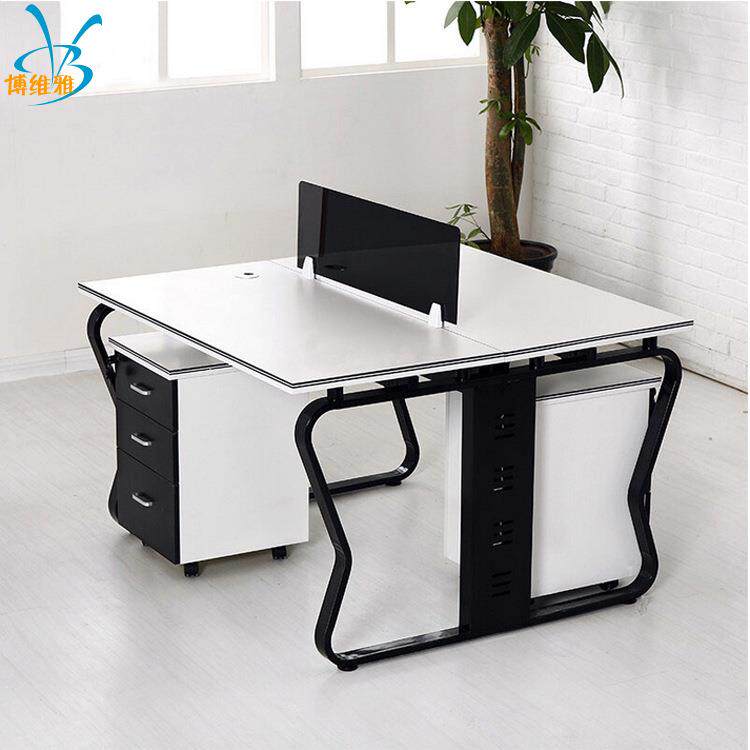 办公家具 职员办公桌多人位屏风4人位电脑桌 屏风工位