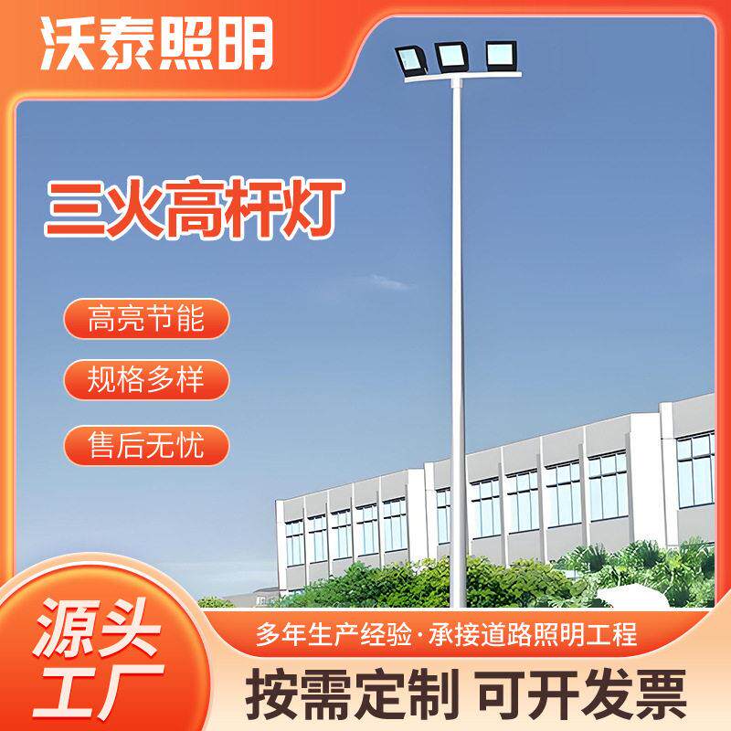 户外道路灯杆中杆灯6米7米8米篮球网球场灯广场灯led道路照明灯