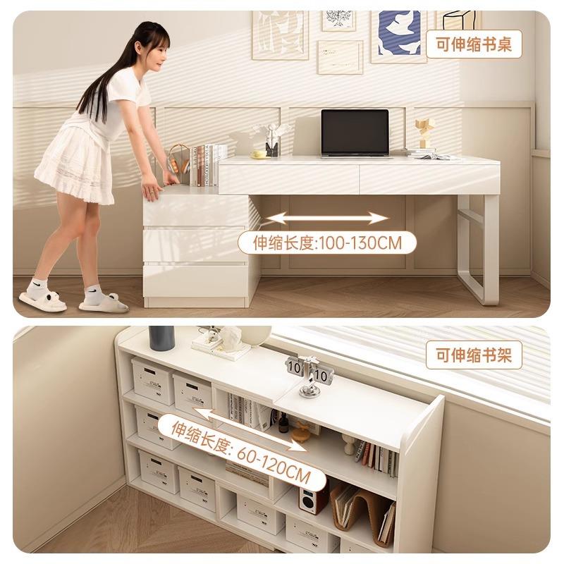 角SZT00780桌书书架一桌体L转型电脑桌学生家用学习桌化妆椅桌子