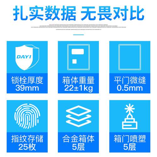 大家一小型子保险柜家用办45CM咖啡公室5全钢防盗酒店保险箱用电
