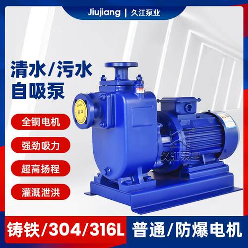 BZ/ZXL自吸排污泵 工业用不锈钢高扬程水泵 无堵塞铸铁材质CE认证