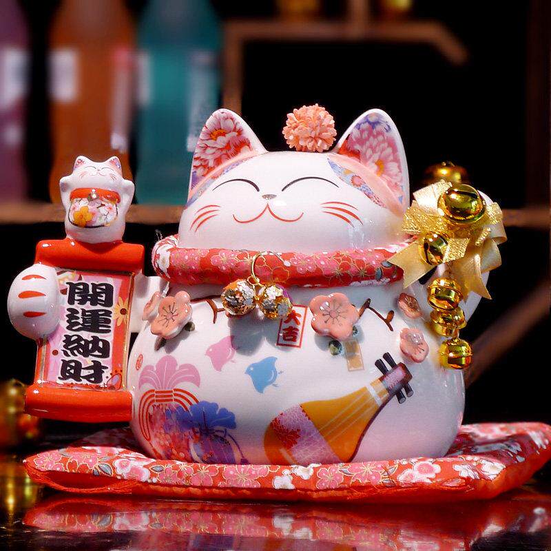 大号陶瓷招财猫摆件 存钱存钱筒 店铺开 业礼品 创意家居摆饰摆设