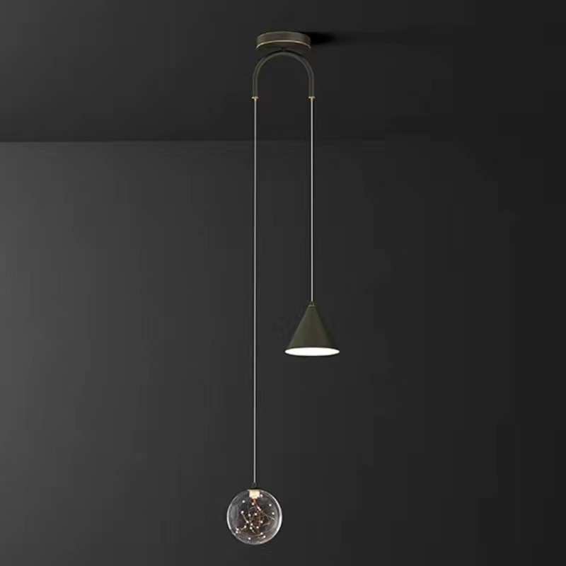 过道长线年现代卧室背景灯简约吧台2023吊灯墙小新款客厅轻床头奢