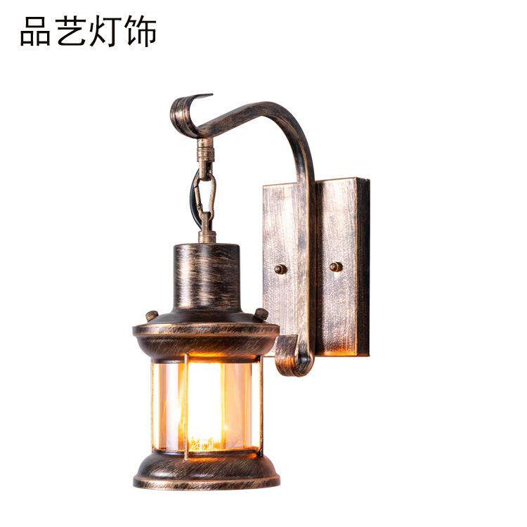 新款直销美式复古工业风乡村风格个性壁灯餐厅过道卧室床头手工刷