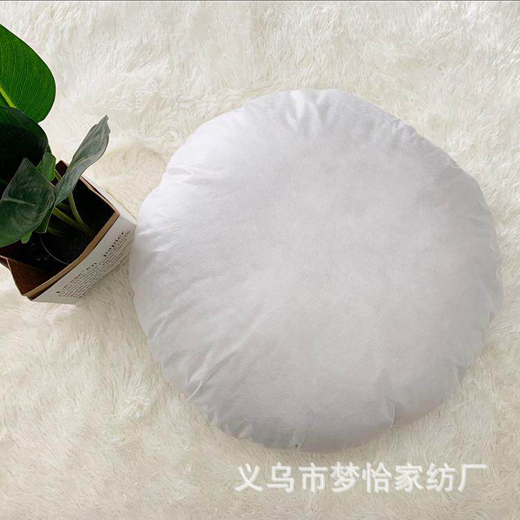 厂家直供无纺布抱枕芯圆形靠垫枕芯涤纶头枕沙发卧室桃心枕头