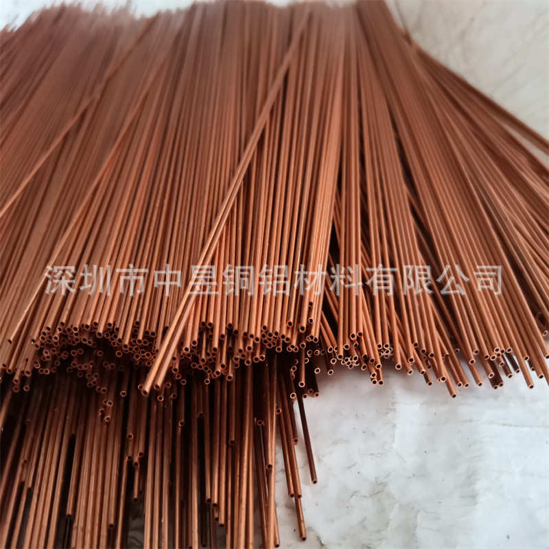 切割紫铜管6X4 8X6mm薄壁紫铜管切割 T2硬态紫铜管 空心铜管现货