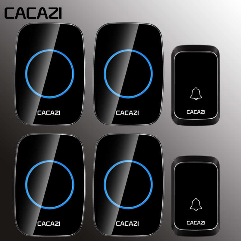 家用无线门铃二拖四门铃远距离防水遥控门铃 58首音乐4音量带记忆