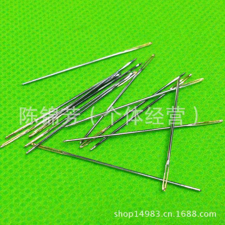 厂家金银尾十字绣针家用手工缝衣针不锈钢缝纫针大眼手缝针