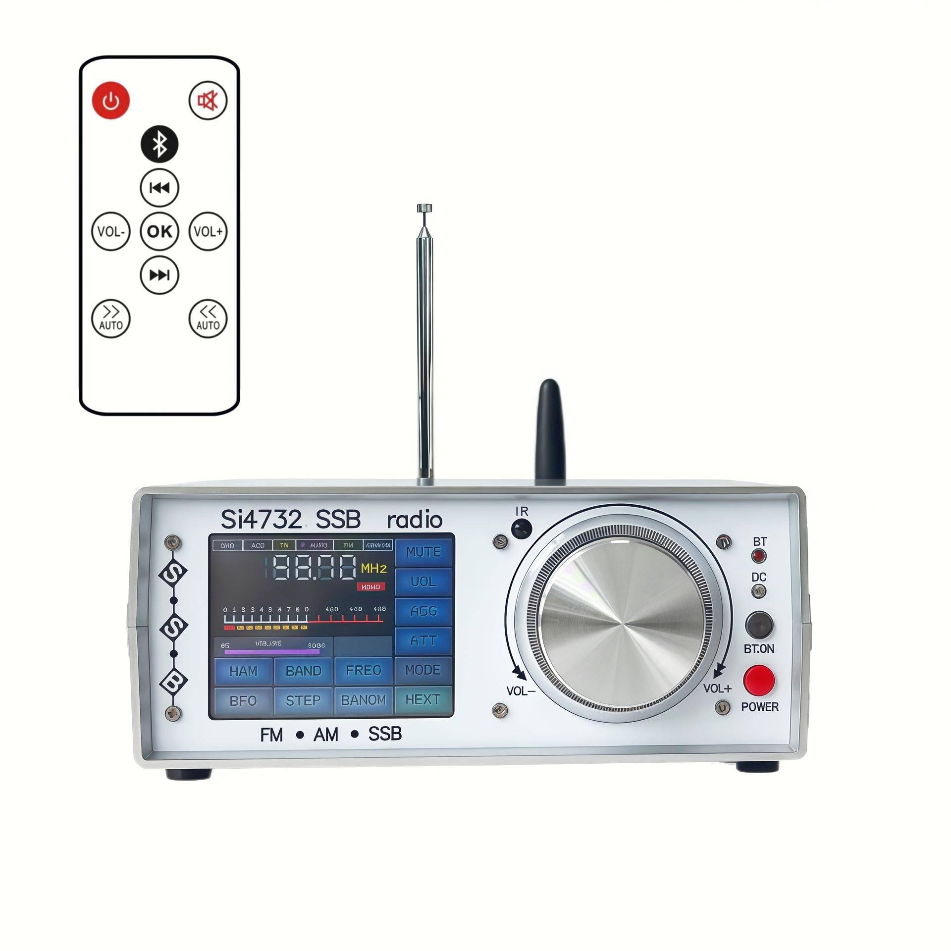 ATS25立体声桌面收音机2.8英寸触摸屏支持SSB蓝牙发射全球FM频段