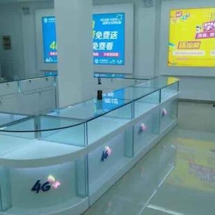 杭州惠利展柜厂加工木制惠利展柜HL5501手机柜台手机展示柜